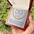 thumbnail image 5 of Valentines Day Gift for Him, Chain Necklace, Promise Gift, To My Man, Birthday Gift for Boyfriend, Anniversary Gift, Cuban Link Chain, Stainless Steel or Yellow Gold, Message Card & Gift Box, 5 of 5