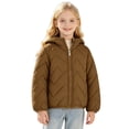 thumbnail image 3 of Uobin Girls -Lined Hooded Parka Jacket, Mid-Length Winter Coat with Zip Pockets for Kids Outdoor, 3 of 7