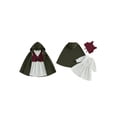thumbnail image 2 of RUINIXCW Toddler Baby Girl Renaissance Outfit Costume Kids Halloween Medieval Costume Little Girls Vintage Medieval Retro Long Sleeve Lace Trim Dress with Vest Hooded Cloak Set, 2 of 9