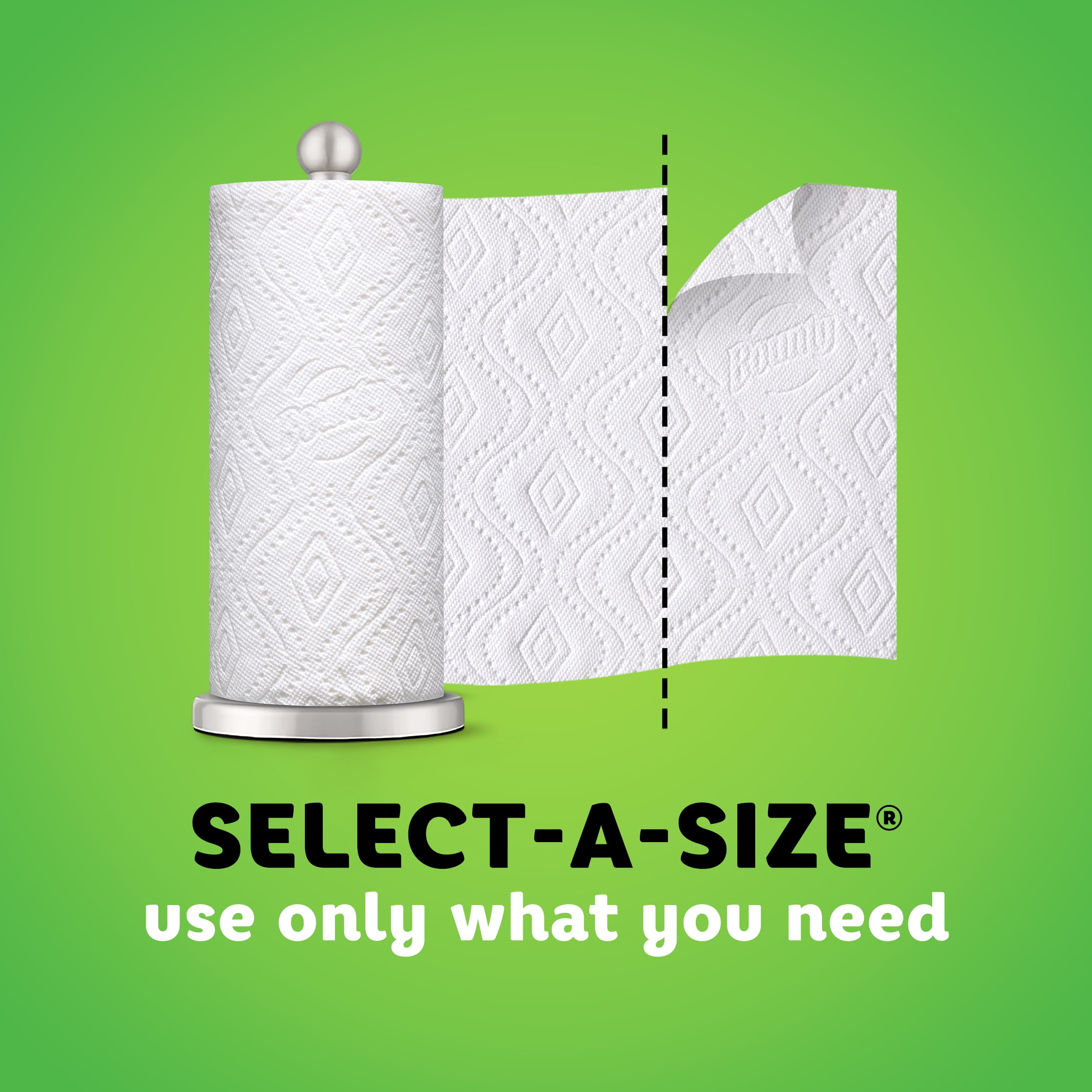 NEXPOW Select-A-Size Paper Towels, White, 2 Bulk Rolls = 4+ Regular Rolls