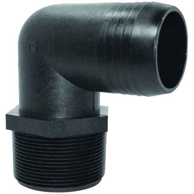 Soporte de manguera Green Leaf EL3838 Poly Elbow 3/8 pulgadas MPT x Barb