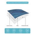 thumbnail image 5 of Quilts Twin Size, Navy Blue Ombre Soft Comforter Bedding Set for Bed, Abstract Modern Stripe Waves Moires Lightweight Quilted Bedspread with Pillow Cover(2 Pieces) for All Season, 68x86 Inch, 5 of 6