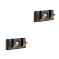 thumbnail image 4 of Matsuzay Ganchos Sin perforación Montado en la pared Perchero plegable No se oxida Chaquetas para el hogar Organizador Autoadhesivo Dormitorio oro negro 2 gancho 2Conjunto, 4 of 6