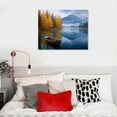 thumbnail image 3 of Shiartex Wall Art Canvas Wall Art Picture 20x16in for Living Room Bedroom Blue Mountains Sky Nature Boat 20x16in, 3 of 3