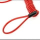 thumbnail image 3 of Antivol en fil d'acier, rappel de sécurité à ressort, pour vélo et moto (rouge), 3 of 4