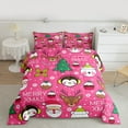 thumbnail image 2 of Manfei Merry Christmas Bedding Comforter Set,Cute Santa Claus Twin Comforter Sets,Xmas Dessert Cake Bedding Set For Girls,Ultra Soft Home Decor Reversible,2pcs, 2 of 8