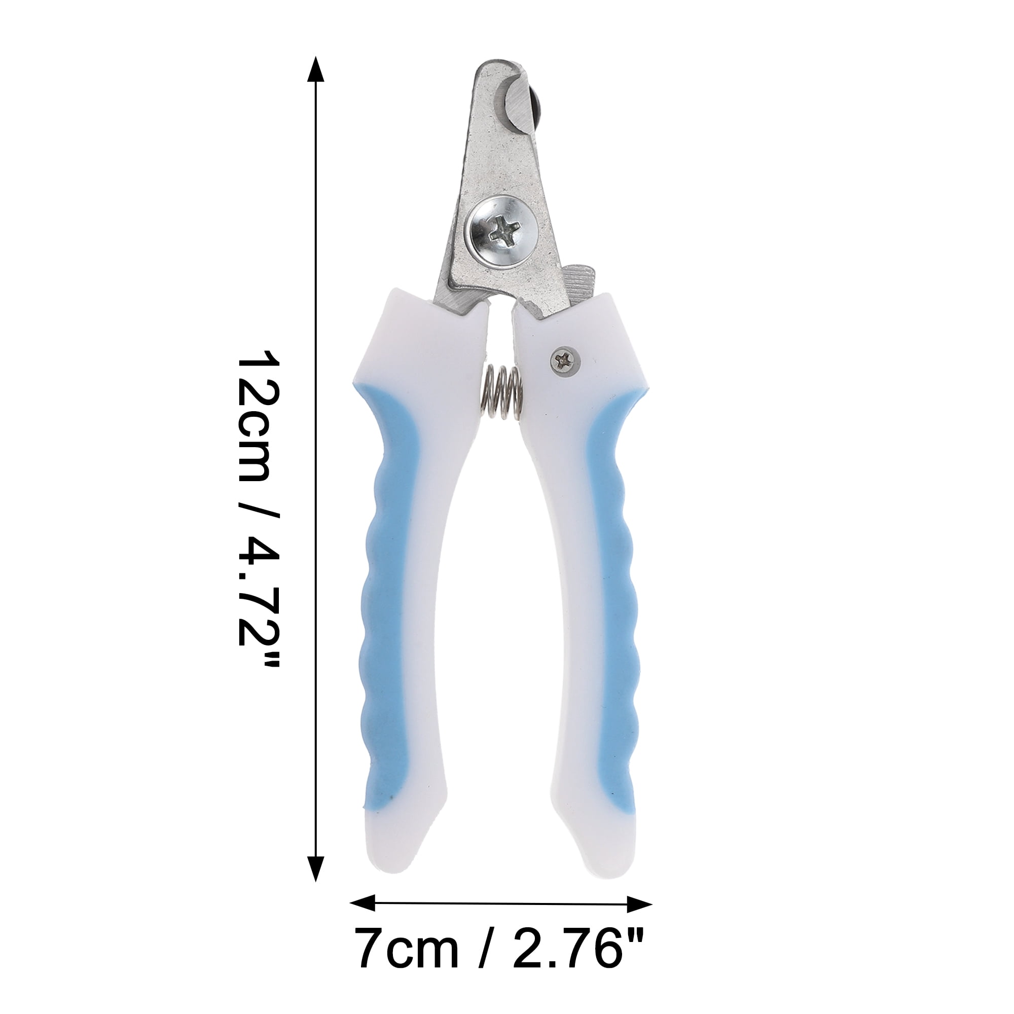 Unique Bargains Straight Handle Pet Nail Clippers 4.72"x2.76" 1 Pc Blue White