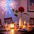 thumbnail image 4 of Fake Chrysanthemum Flowers 11.2-Inch, Patriotic July 4Th Mums for Home Decor, Memorial Day Centerpiece Without Vase, Winter Bouquet, 1 Bunch of Artificial Flowers, 4 of 8