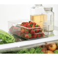 iDesign Plastic Portable Deep Storage Bin with Handles for Organizing