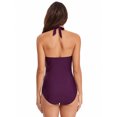 thumbnail image 4 of Women’s One Piece Swimsuits Plunge V Neck Monokini Swimdress Tummy Control Bathing Suit Swimwear, 4 of 6
