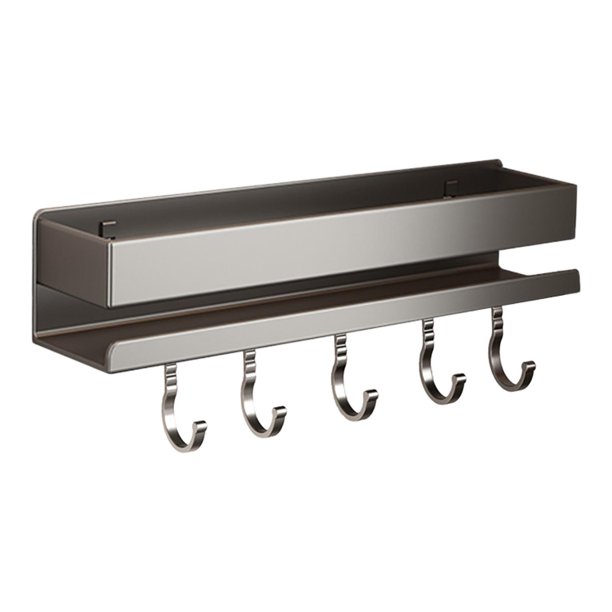 Estante de ducha de pared Cesta de almacenamiento de pared Almacenamiento práctico Ducha de baño con ganchos