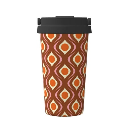 

Junzan 70 s Retro for Stainless Steel Vacuum Insulated Tumbler - Reusable Insulated Cold Brew Iced Coffee Cup Thermos -Gifts for Women Men Him Her