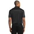 thumbnail image 2 of Port Authority Silk Touch Performance Colorblock Stripe Polo-2XL (Black/ Steel Grey), 2 of 6