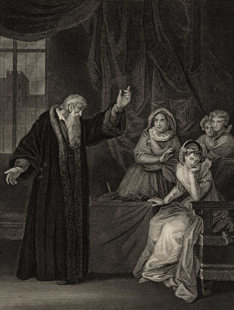 Mary Queen Of Scots1542-1587 Also Mary Stuart Daughter Of James V King Of ScotlandMary Queen Of Scots Reproved By Knox 19Th Century Print Engraved By J Rogers From A Painting By R Smirke Canvas Art -