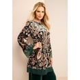thumbnail image 5 of Roaman's Women's Plus Size Lace-Trim Velour Tunic, 5 of 6