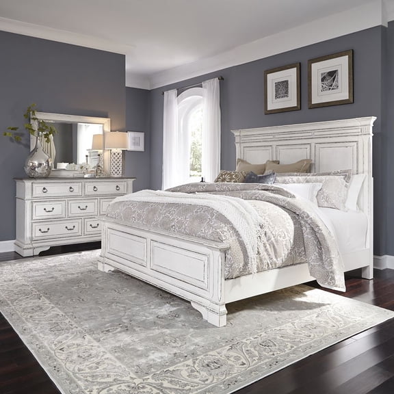 Liberty Abbey Park Queen Panel Bed, Dresser & Mirror