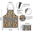thumbnail image 3 of Black White Stripe Orange Leaf Sunflower Apron-Garden Aprons for Women with Pockets-Cotton Linen Waterproof Kitchen Cooking Gardening Aprons Adjustable for Kitchen,Cooking,BBQ and Salon 33x27 Inch, 3 of 7