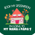 thumbnail image 4 of Inktastic Book My Reservation I'm Going to My Nana and Papa's House Boys or Girls Baby Bib, 4 of 4