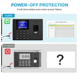 thumbnail image 4 of Fingerprint Clock Finger Scanning and PIN Punch in One, No Monthly Fee Deduction Lunch Time Editor Lacks Punch US Plug, 4 of 8