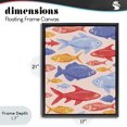 thumbnail image 4 of Stupell Industries Contemporary Red Yellow and Blue Fish Black Floating Frame Canvas Art, 17 x 21, by The Paper Curator, 4 of 8