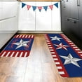 thumbnail image 5 of Lilixerw 2 PCS 4th of July Kitchen Rugs and Mats Patriotic Door Mats Independence Day Memorial Day Flag Day Red White Blue Floor Rugs, 5 of 6
