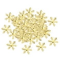 thumbnail image 1 of GUOOL 50Pcs Or Brillant Noël Flocon de Neige Motifs Toppers Embellissements -, 1 of 9