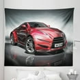 thumbnail image 1 of Car Tapestry, Modern Era Sports Car Designed for Spirited Performance and Fast Speed Racing Print, Fabric Wall Hanging Decor for Bedroom Living Room Dorm, 5 Sizes, Grey Red, by Ambesonne, 1 of 1