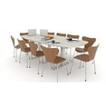 thumbnail image 2 of 8 Person Arc Boat Conference Table Metal T Bases 8X4 Power And Data, 2 of 8