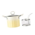 thumbnail image 3 of Olla de freidora con cesta de frito calentador de leche calentador portátil para olla de cocción al colador de canasta tapa de vidrio para picnic de, 3 of 8
