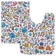 thumbnail image 7 of Yayeee Bath Rugs for Bathroom Floor Set of 2 Non Slip Fluffy Soft Absorbent Mat, Doodle Pattern, 7 of 7