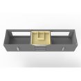 thumbnail image 2 of Alpine 72" Gray Wood Floating Vanity Base/Brushed Nickel Handles, 2 of 6