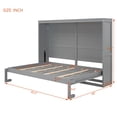thumbnail image 3 of Harper & Bright Designs Queen Size Murphy Bed Space-Saving Foldable Wooden Wall Bed with a Shelf for Guest Room Home Office, Gray, 3 of 12