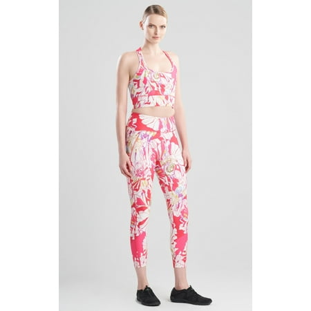Josie Natori Women's Printed Cropped Top Pink Size Medium