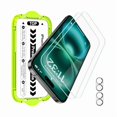 thumbnail image 1 of wonima44 [2+2 Pack for iPhone 16 Plus Tempered Glass Screen Protector & Camera Lens Cover - Military-Grade 9H Hardness, HD Clear, Anti-Scratch, Flawless Fit Tray, 1 of 1