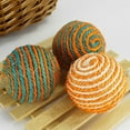 thumbnail image 3 of Flmtop Cat Pet Sisal Rope Weave Ball Teaser Play Chewing Rattle Scratch Catch Toy, 3 of 7