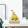thumbnail image 3 of GROWTH TANK Easter Egg Lapin Figurines Résine Lapin Sculpture pour Table Jaune, 3 of 9