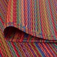 thumbnail image 6 of 5x7 Waterproof, Reversible Plastic Straw Outdoor Rugs for Patios | Also for Camping, RV, Deck, Porch, Balcony, Camp, Patio | Red, Stripe | Size: 5' x 6'11'', 6 of 7