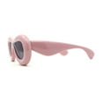 thumbnail image 3 of Womens Unique Balloon Thick Racer Shield Retro Sunglasses Pink Black, 3 of 4