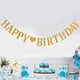thumbnail image 2 of KAKOWELY Banderín decorativo de papel con letras en inglés "Feliz cumpleaños", banderín de letras para decoración de fiestas (dorado), 2 of 5