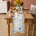 thumbnail image 2 of Spring Wildflowers Table Runner 60 Inches, Watercolor Floral Leaf Wood Grain Bed Runner Dresser Scarves Tabletop for Indoor Outdoor Parties/Ceremony/Banquet, 13" x 60", 2 of 8