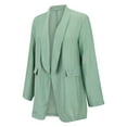thumbnail image 6 of Duoif Cardigans for Women Trendy Cotton and Linen Casual Lapel Single Button Thin Coat Linen Women Lightweight 3/4 Sleeve Summer Lapel Jackets Womens Cardigan Green L, 6 of 9