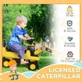 thumbnail image 3 of Aosom CAT Licensed Ride-on Excavator for Kids with Manual Shovel, Yellow, 3 of 9
