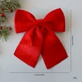 thumbnail image 2 of 2PCS Red Bows Christmas Tree Decorations,9.8” Large Velvet Ornament Bow for Xmas Home Wreath Fence Stairs Railing Fireplace Indoor Outdoor Front Door Decor, 2 of 5