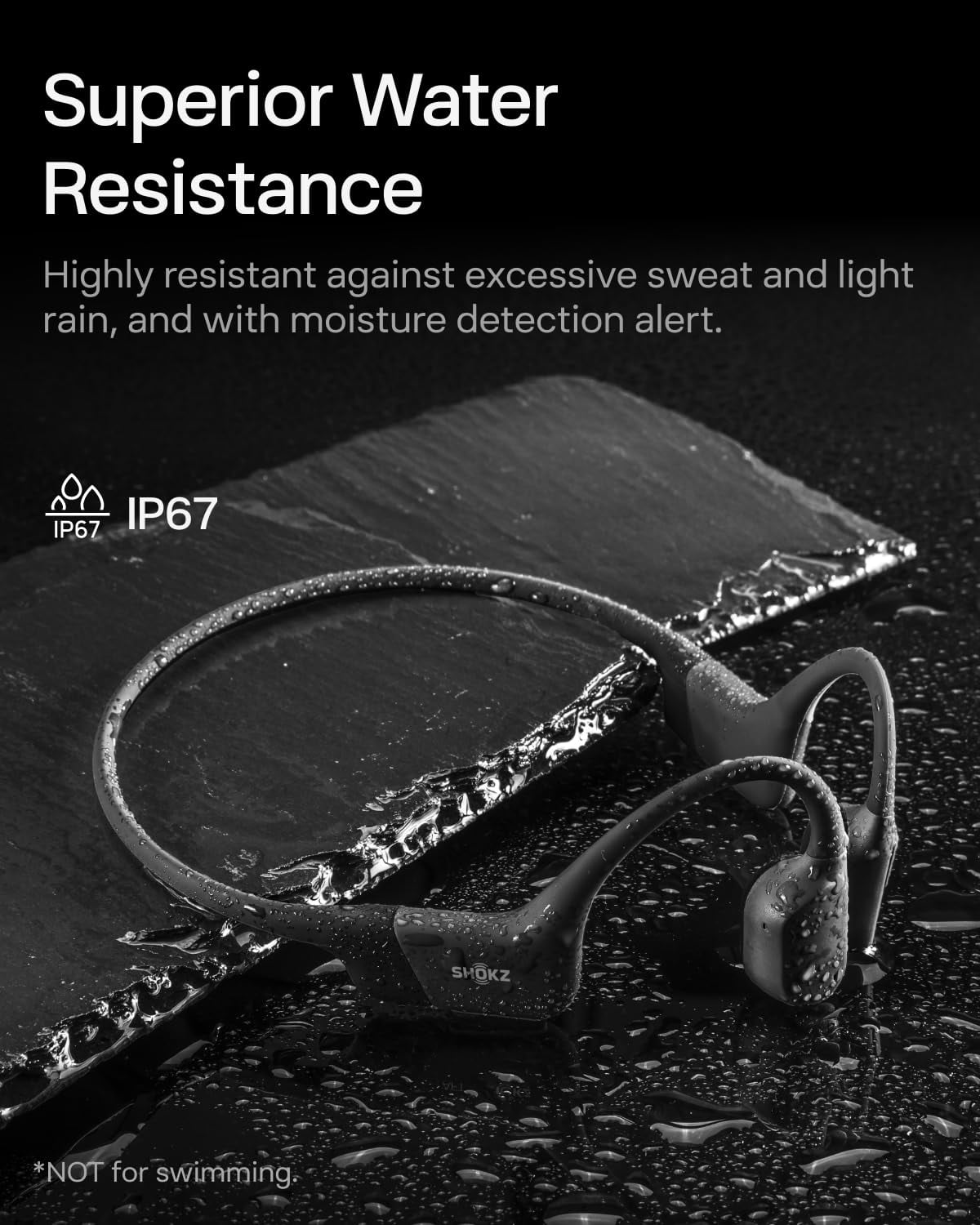 Restored Shokz OpenRun Mini Bone Conduction Waterproof Bluetooth Headphones for Sports(Formerly Aeropex), Black(Refurbished)