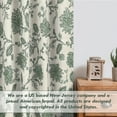 thumbnail image 6 of DriftAway Linen Floral Paisley Loden Green Blackout Curtains for Living Room Bedroom 96 Inch Length 2 Panels Lined Back Tab Rod Pocket Window Drapes Thermal Farmhouse Country Jacobean Curtains, 6 of 8