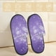 thumbnail image 2 of Fotbe Snowfall Sky White Purple Pantuflas Peludas para Mujer con Estampado, Zapatillas de Peluche, Zapatos de Invierno para Casa, Uso Interior y Exterior-Large, 2 of 8