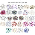 thumbnail image 4 of 50 Pieces Glass Crystal Set Gem Glitter Personalized 3D Tips Decoration Nail Art Rhinestones Manicure Accessories Wedding Dress Bright Red, 4 of 6