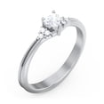 thumbnail image 3 of Birthstone Heart Ring with Shoulder Accents - Cubic Zirconia / White Topaz (April), 3 of 4