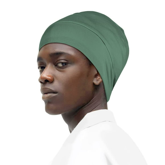 Gorro de pelo Fittia Satin para dormir, correa antideslizante, color verde