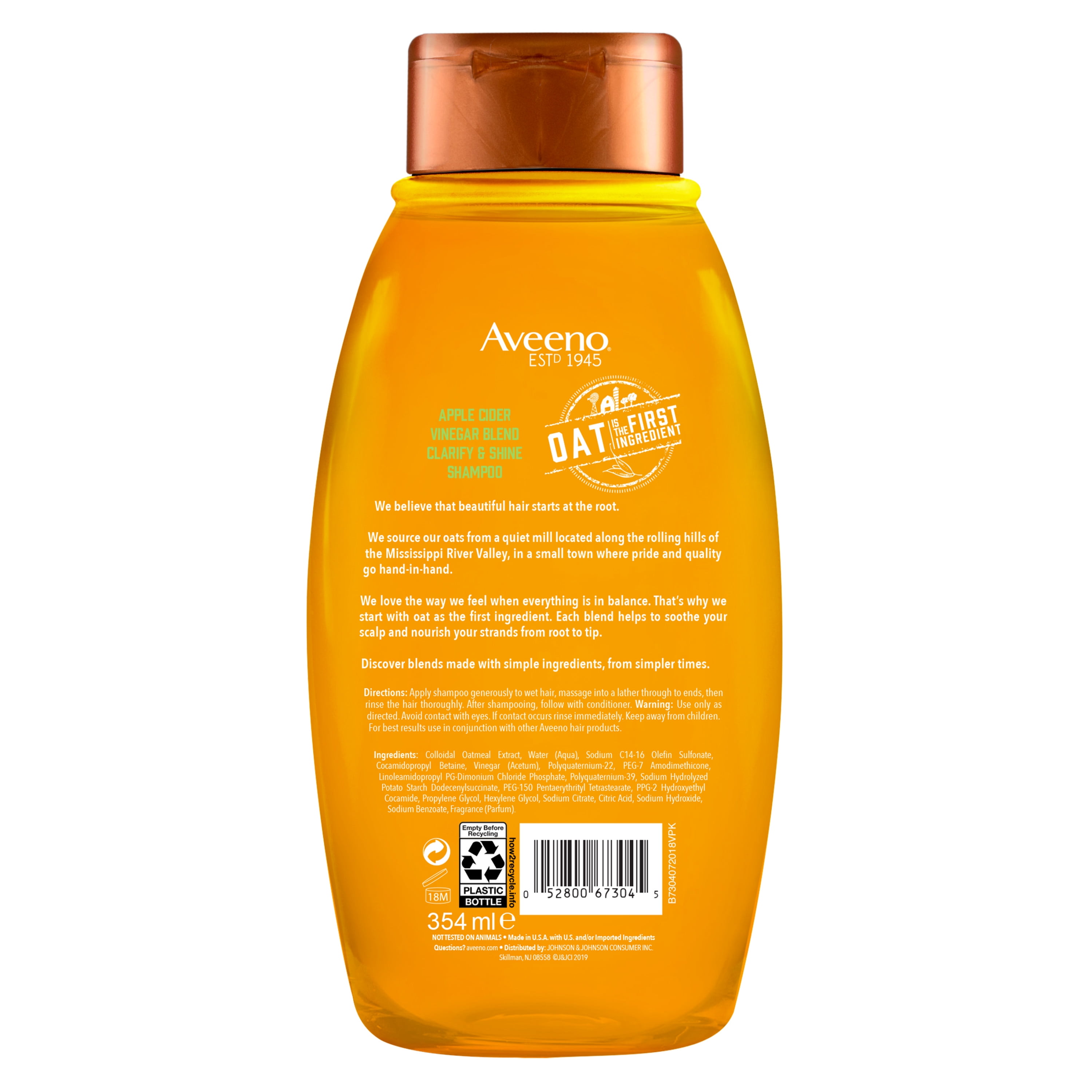 Aveeno Apple Cider Vinegar Blend Shampoo, 12 fl. oz Aveeno Apple Cider Vinegar Blend Shampoo, 12 fl. oz